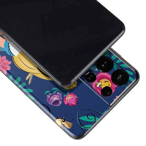 Disney Alice in Wonderland (animated) Floral Print Galaxy S21 Ultra 5G Skin